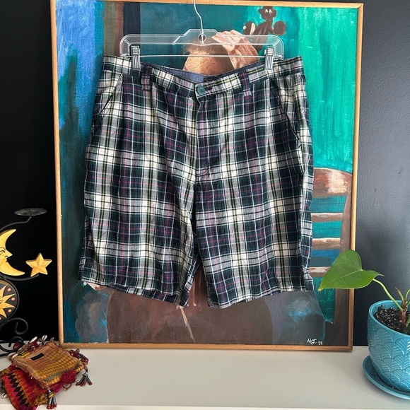 Denver Hayes Black and White Plaid Men's Shorts 36 - Picture 16 of 16